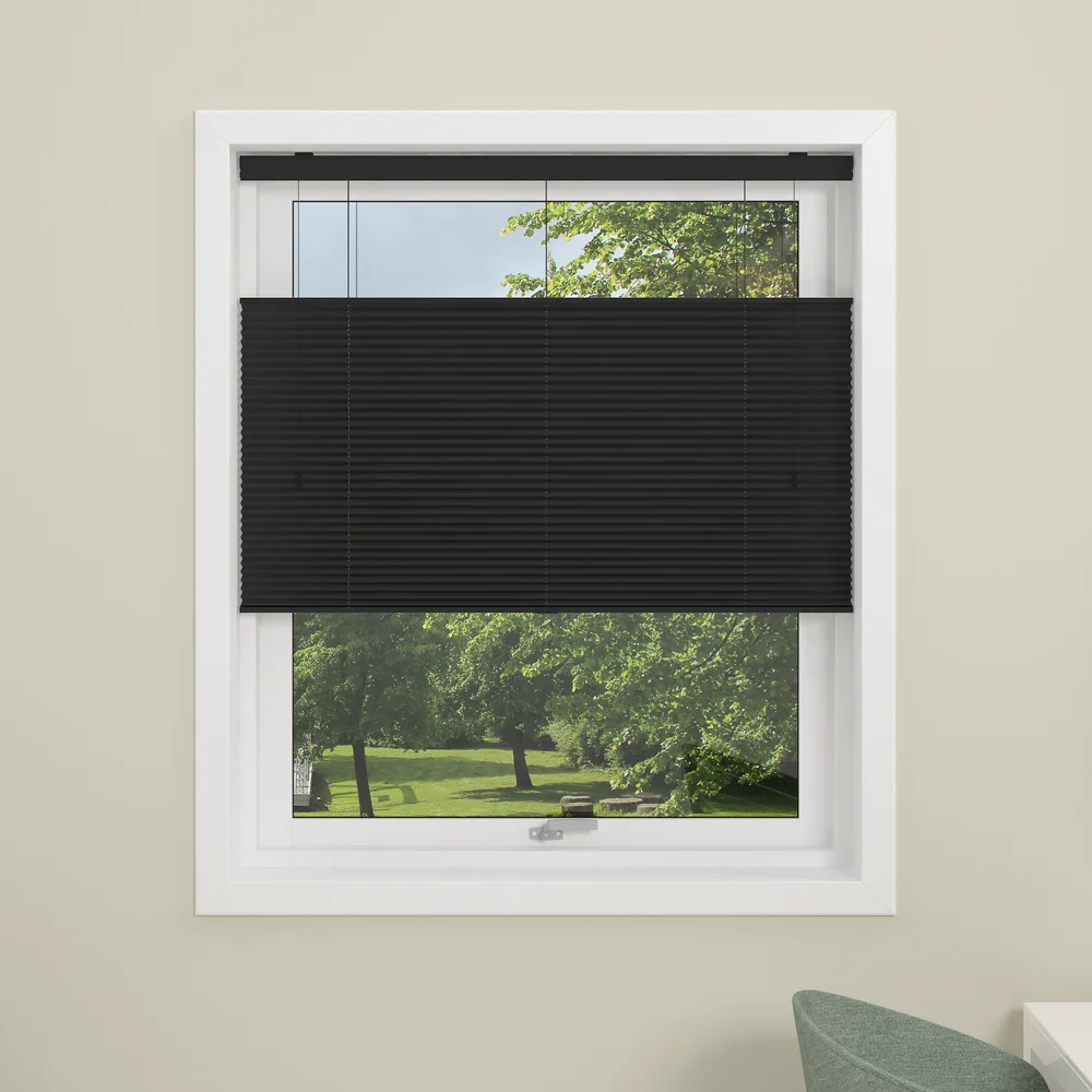 DEBEL PLISSÉGARDIN TOUCH SPLIT LYSDEMPENDE SORT 140X160 v:3797840