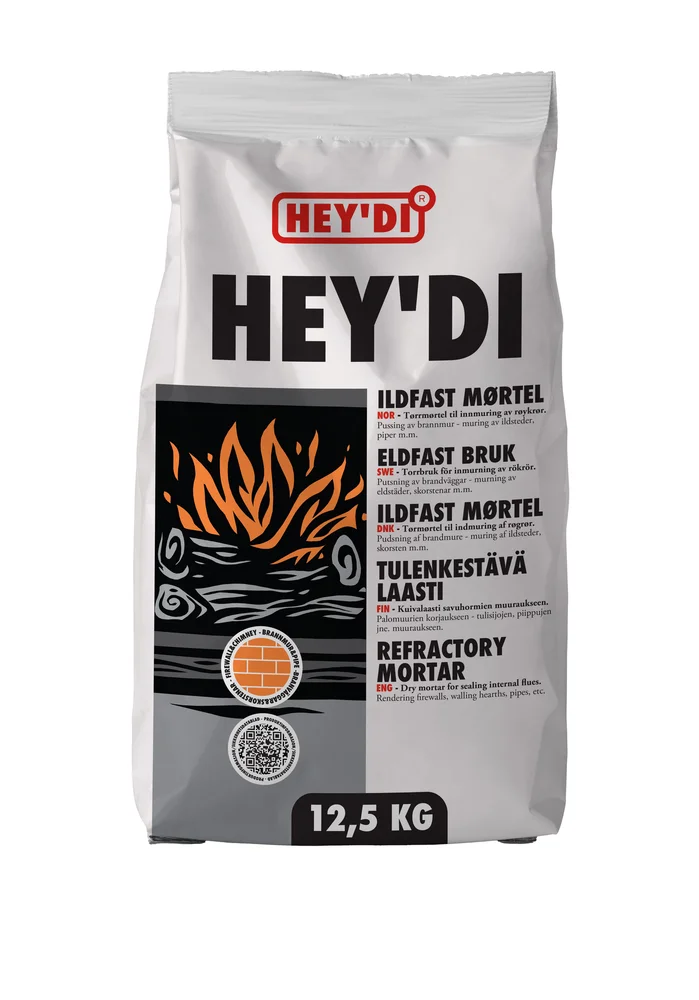 HEYDI ILDFAST MØRTEL 12,5KG MØRTE v:5053867 HEYDI ILDFAST MØRTEL 12,5KG MØRTE v:5053867
