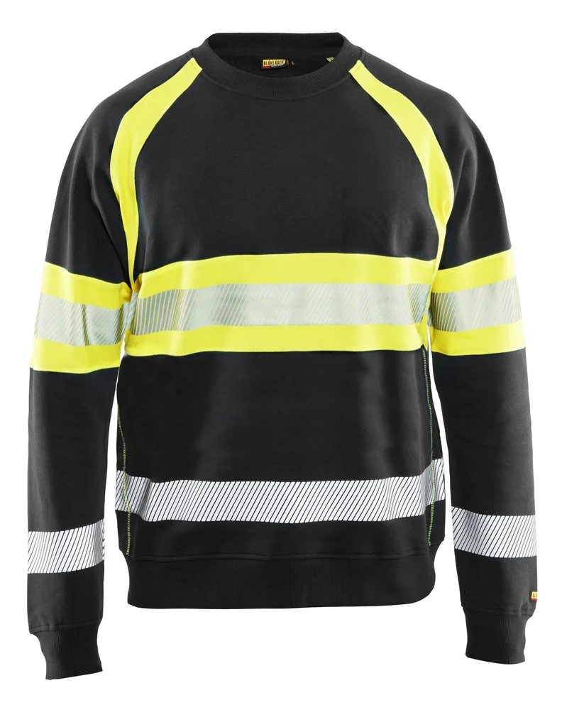 BLÅKLÄDER SWEATSHIRTGENSER VARSEL SVART/GUL v:4001596