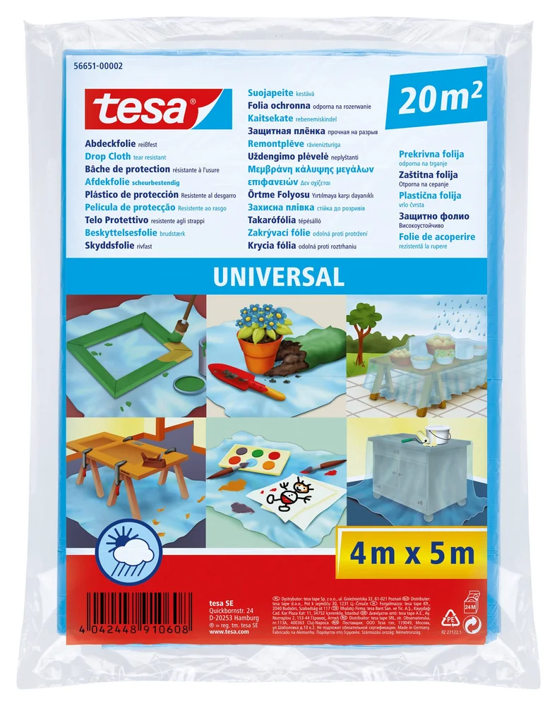TESA BESKYTTELSESFOLIE 56651 4X5M v:1642170