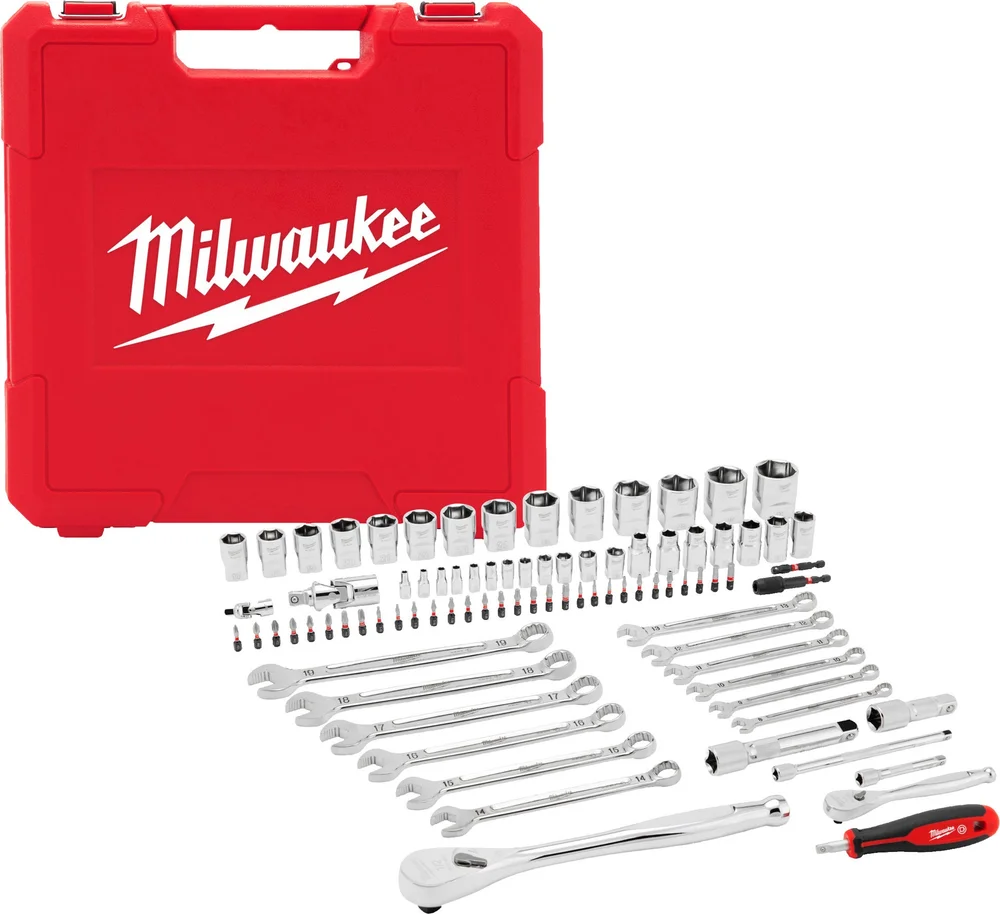 MILWAUKEE MEKANIKERSETT 1/4" O 1/2" 87DEL v:4255480 MILWAUKEE MEKANIKERSETT 1/4" O 1/2" 87DEL v:4255480