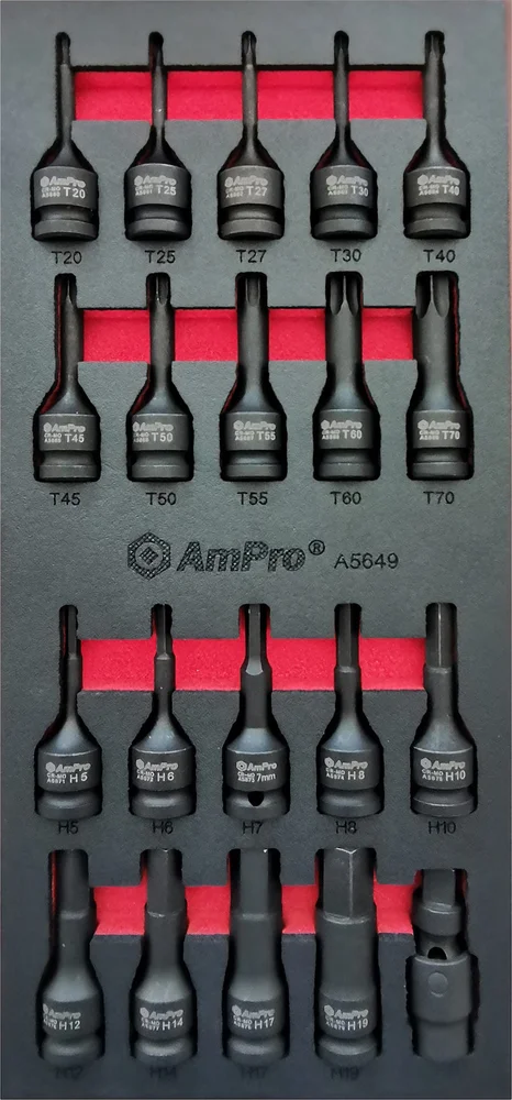 AMPRO KRAFTHYLSESETT 1/2" 20 DELER v:7304555