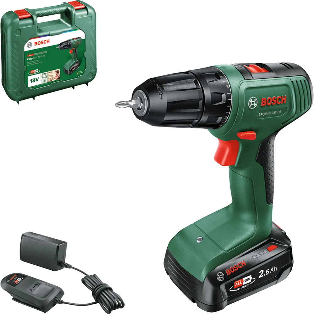 BOSCH BORSKRUTREKKER EASY DRILL 18V-38 1X2,5AH v:9343993 BOSCH BORSKRUTREKKER EASY DRILL 18V-38 1X2,5AH v:9343993