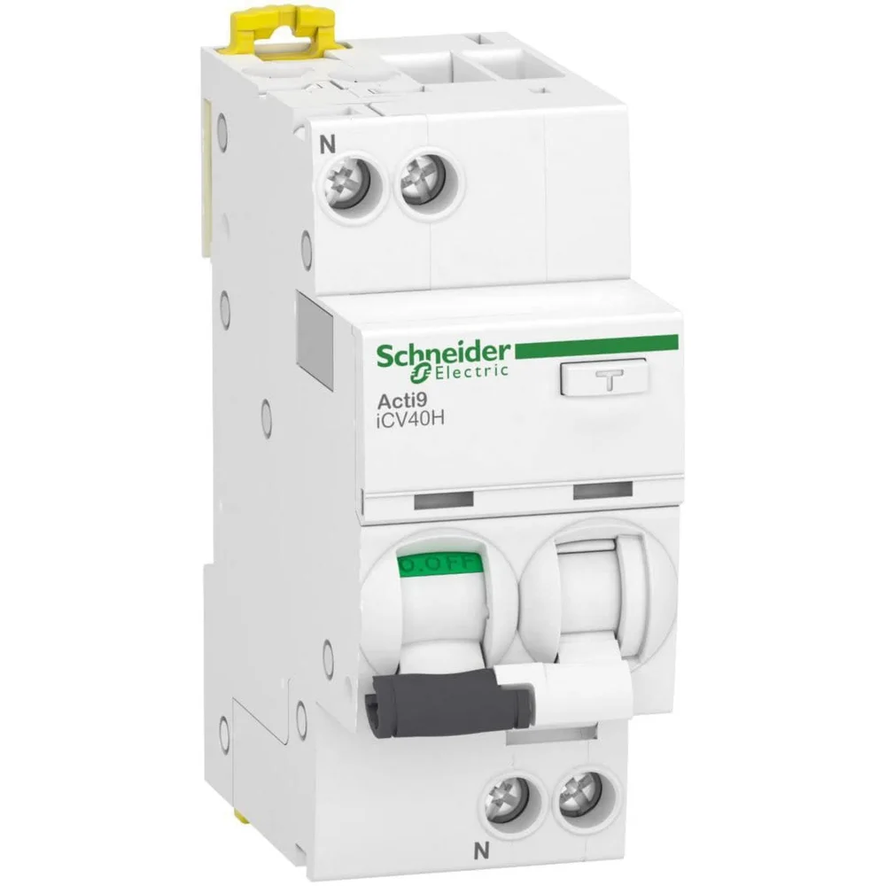 Schneider Electric Personvernbryter (RCBO), Acti9 iCV40H, 1 P+N, 10 A, C-kurve, 30 mA, klasse A v:8196254