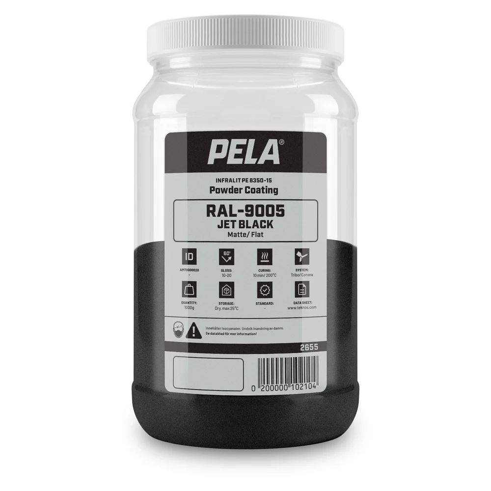 Pulverlakkfarge svart, primer, 1 kg v:8115291