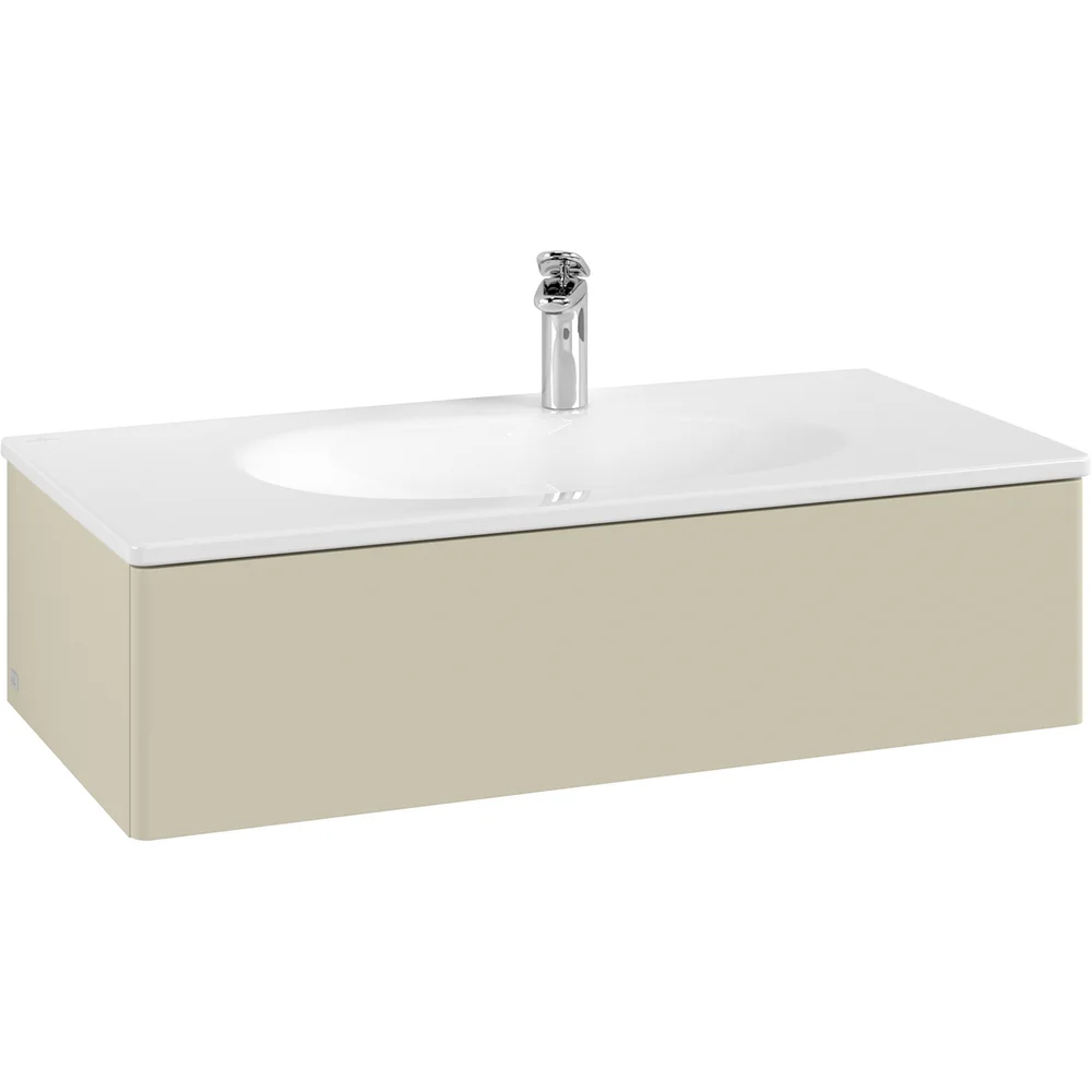 V&B ANTAO SERVANTSKAP 1 SKUFF GLATT 988X256X493 M/LYS SILKEGRÅ v:1346897