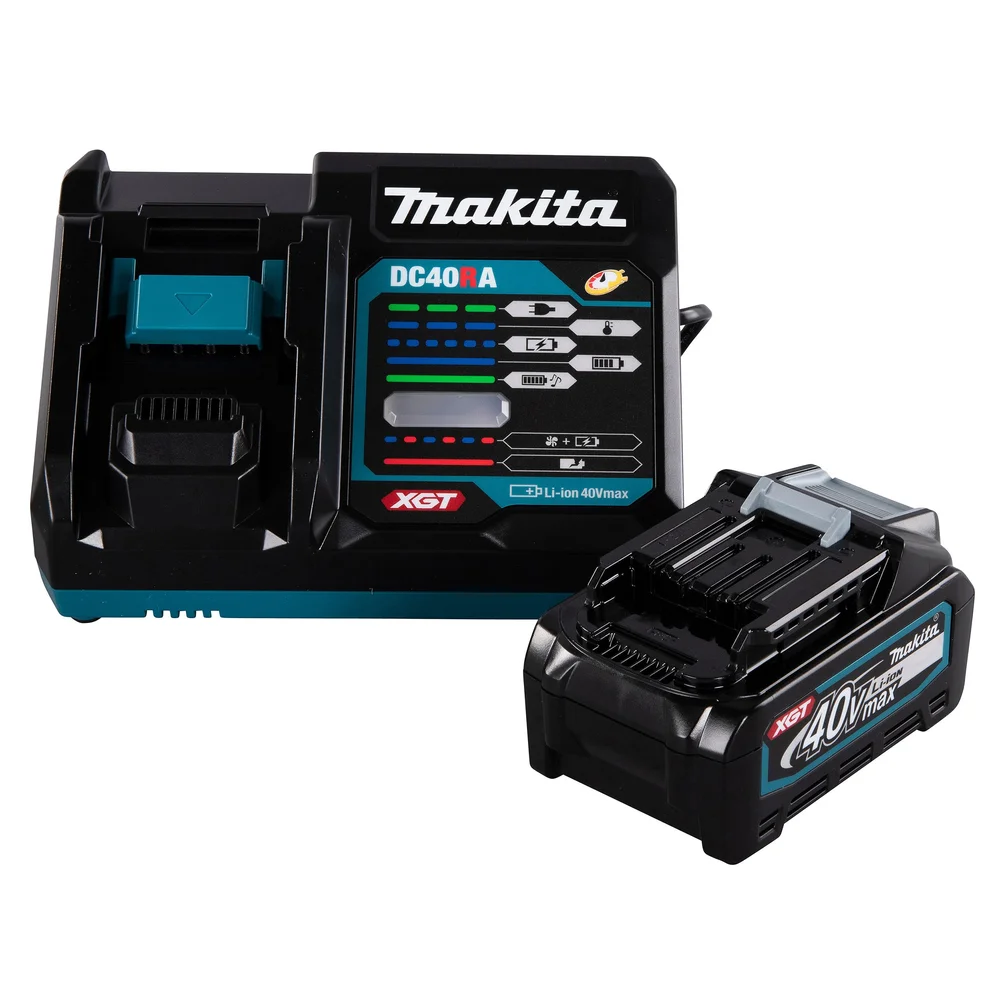 Makita Batterikit 40V XGT 191J65-4, 1stk 4,0Ah-batteri & lader DC40RA v:9097077 Makita Batterikit 40V XGT 191J65-4, 1stk 4,0Ah-batteri & lader DC40RA v:9097077
