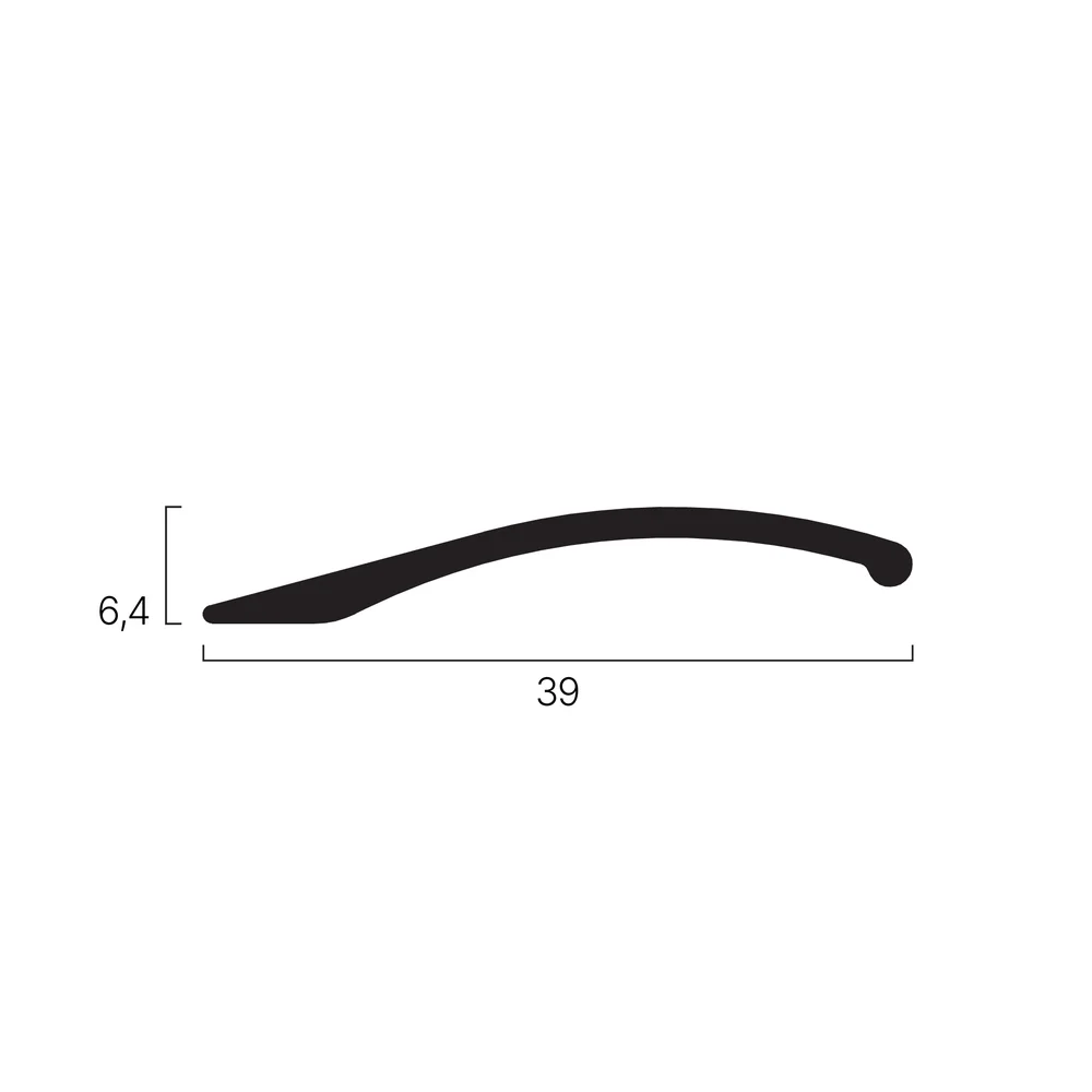 Terskellist nr190 25x12mm 2m gull v:7561902 Terskellist nr190 25x12mm 2m gull v:7561902