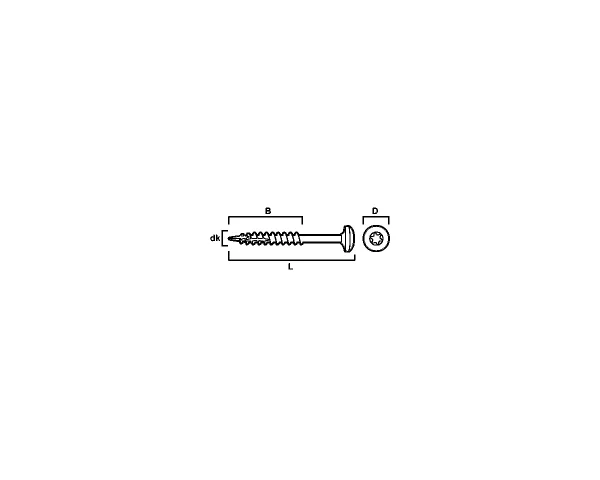 Treskrue utv ph 4x50 a2 a-200a2 rustfri panhode v:3142682
