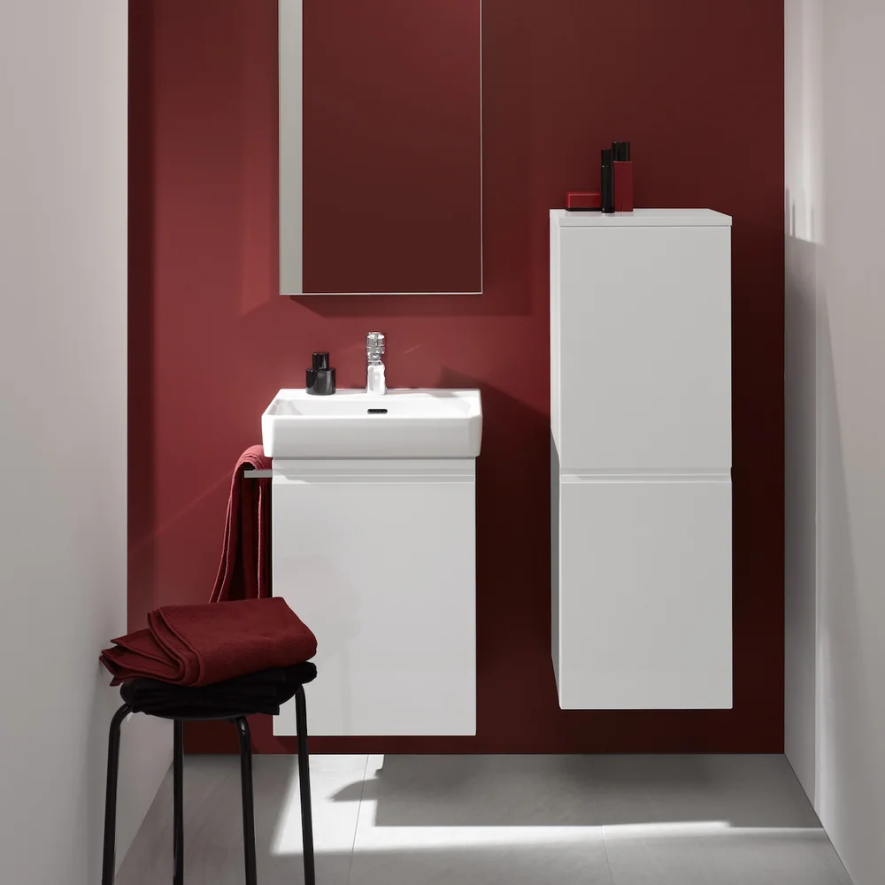 LAUFEN PRO S SERVANT 45X34 CM U/ARMATURHULL & OVERLØP HVIT v:8688782