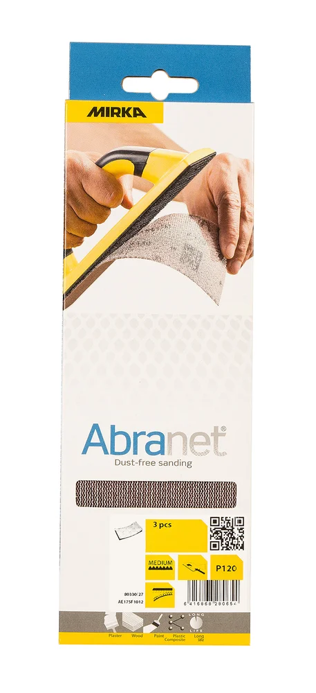 Slipenett abranet 70x198mm k80 3 pk v:7891815