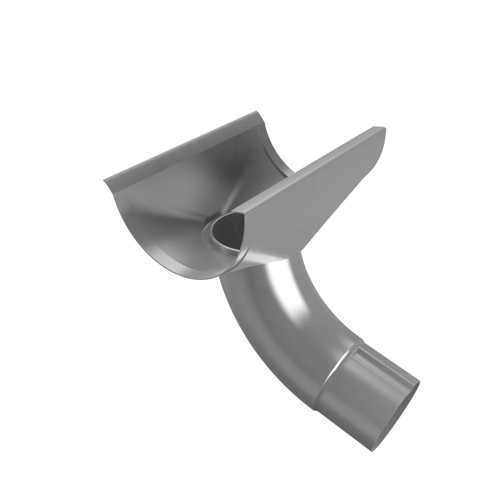 Trakt til takrenne 125 mm med bend 75 grader ubehandlet v:9999359
