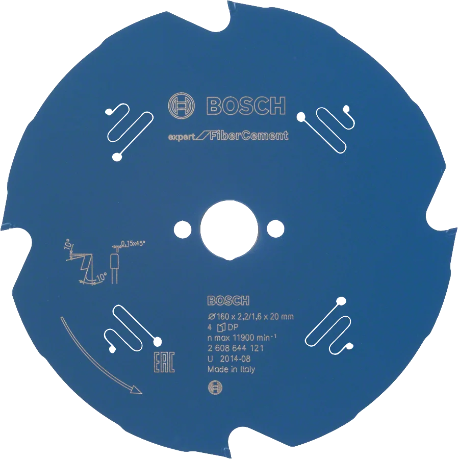 Sirkelsagblad expert fiber cement 160x20x2,2 mm 4 tenner v:7085800