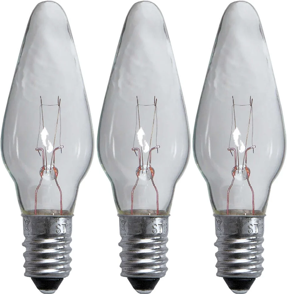 Lyspærer E10 3W 55V klar 3-pk v:9157663