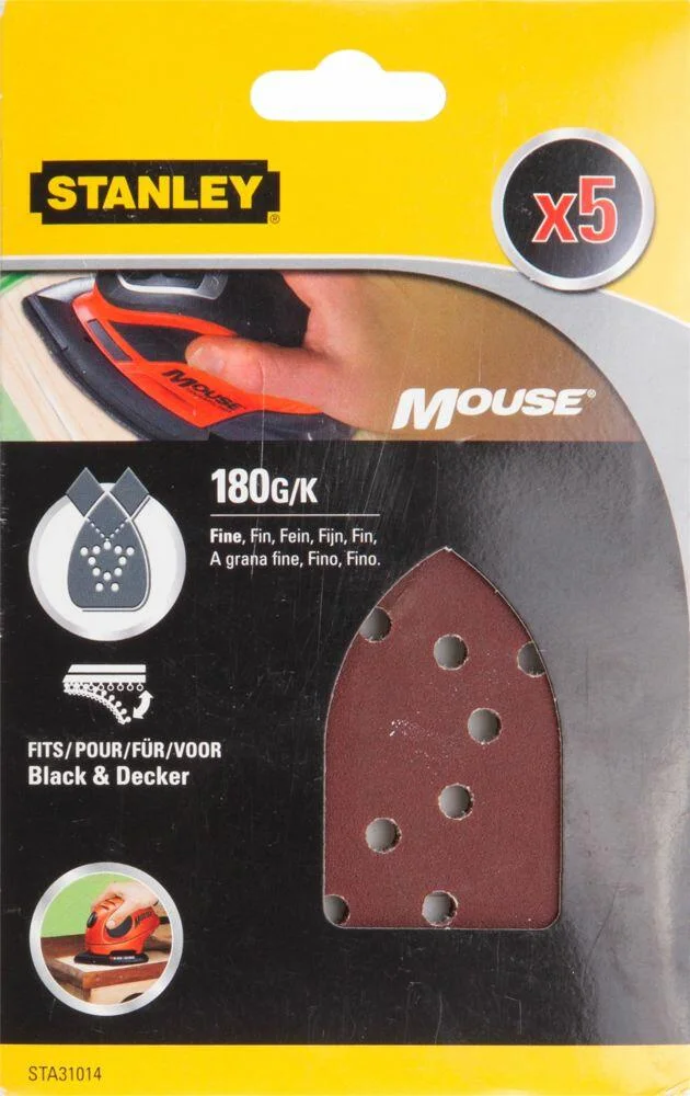 Stanley STA31014 Mouse slipepapir 5-pk v:4996906 Stanley STA31014 Mouse slipepapir 5-pk v:4996906