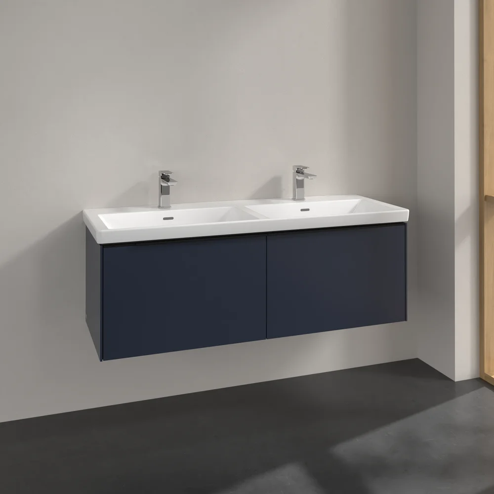 V&B SUBWAY 3.0 SERVANTSKAP 127X42 F/DOBBEL SERVANT MARINE BLUE HÅNDTAK I VOLCANO BLACK v:4430267