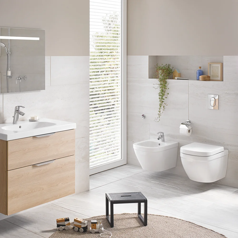GROHE EURO VEGGHENGT BIDET M/OVERLØP ALPINHVIT v:9745855