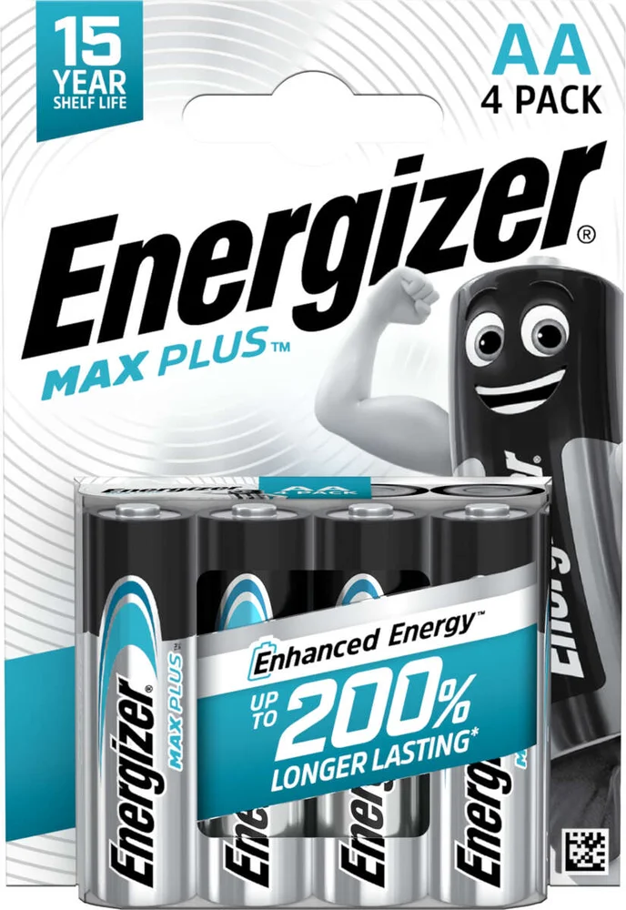 Energizer® Max Plus AA-baterier 4pk v:4373617