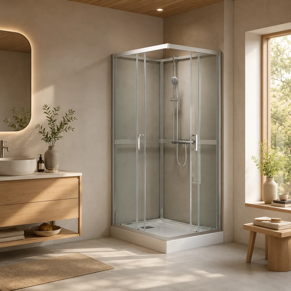 CELESTE TRENTO RETT DUSJKABINETT 80X100X208 CM M/SIKKERHETSFOLIE KROM v:3678889 CELESTE TRENTO RETT DUSJKABINETT 80X100X208 CM M/SIKKERHETSFOLIE KROM v:3678889
