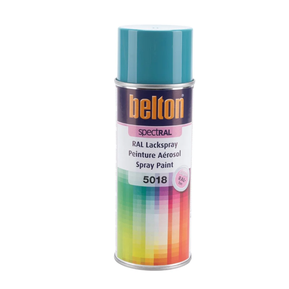 Belton Spraymaling, Turkisblå RAL 5018, 400 ml v:5738612 Belton Spraymaling, Turkisblå RAL 5018, 400 ml v:5738612