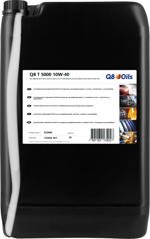 OKQ8 Q8 T5000 10W-40 20L v:9641782 OKQ8 Q8 T5000 10W-40 20L v:9641782