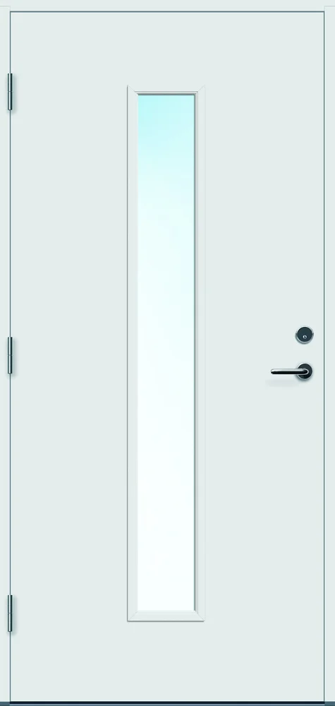 Ytterdør 110×210 Volda med glass hvit venstre v:1886211 Ytterdør 110×210 Volda med glass hvit venstre v:1886211