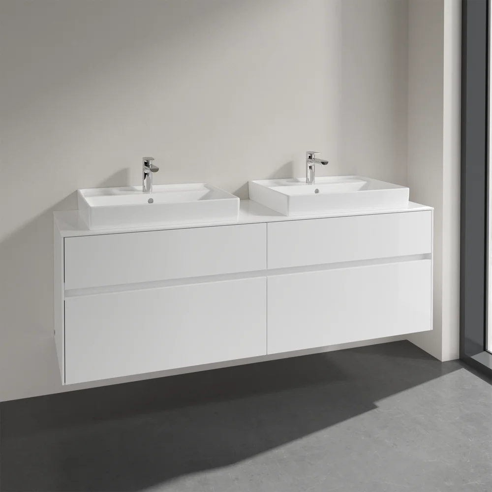 VILLEROY & BOCH COLLARO SERVANTSKAP 160 FOR 2STK SERVANT 60 CM M/4 SKUFFER HVIT HØYGLANS v:1654780