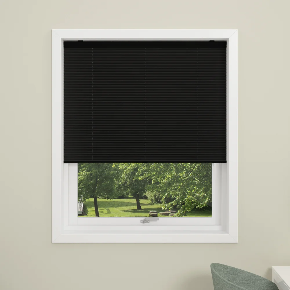 DEBEL PLISSÉ TOUCH LYSDEMPENDE 110X160, SORT v:6390385