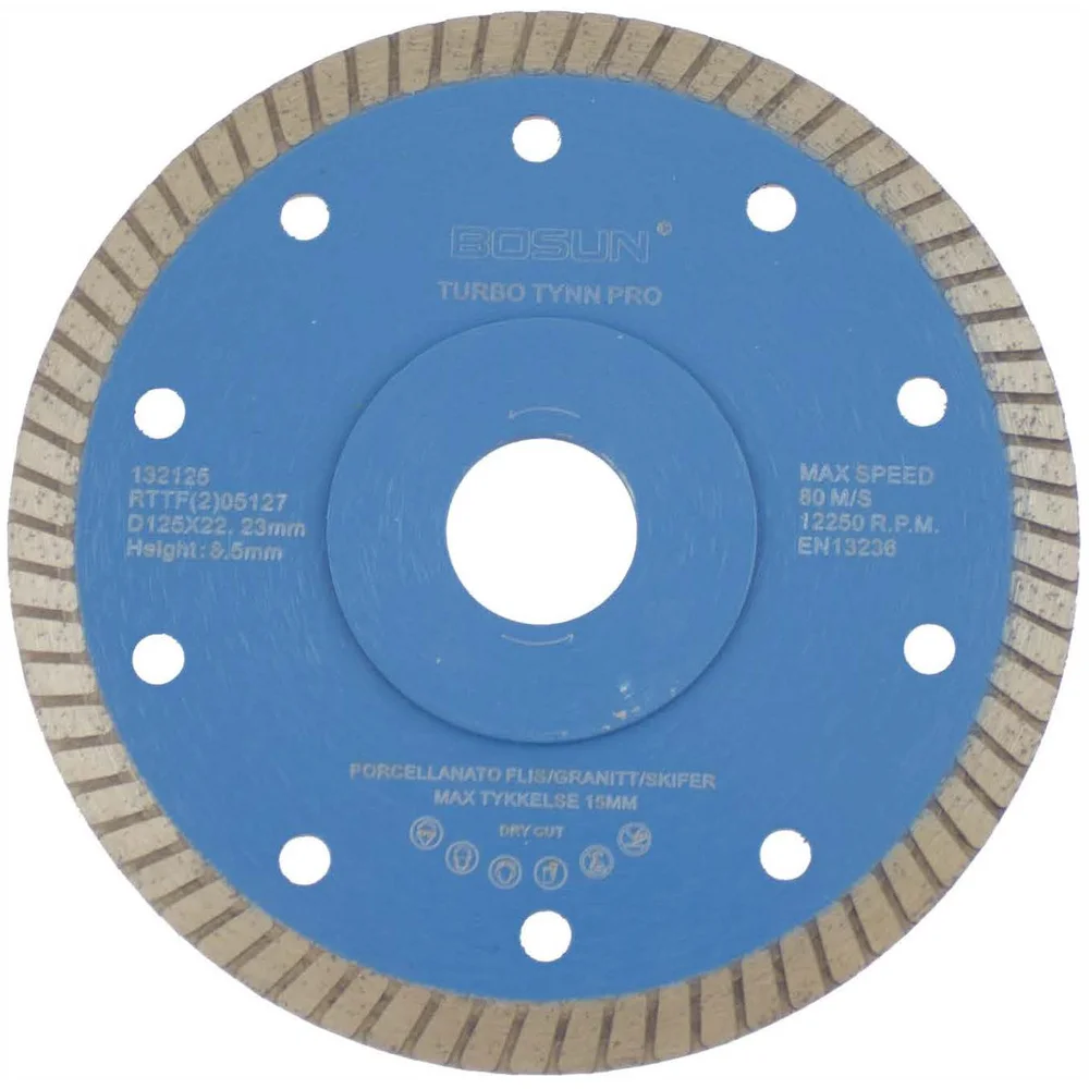 BOSUN DIAMANTBLAD TURBO TYNN 125/22.2 MM PRO BLÅ v:9494192