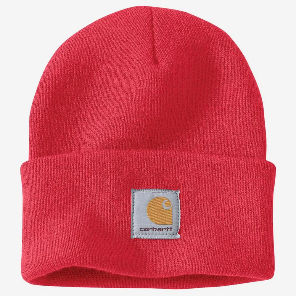 Carhartt Ribbestrikket lue, lysrød. v:9014921