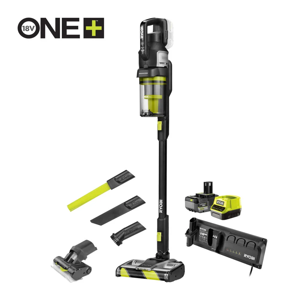 Ryobi 18V ONE+ Børsteløs Støvsuger Premium sett v:6459309