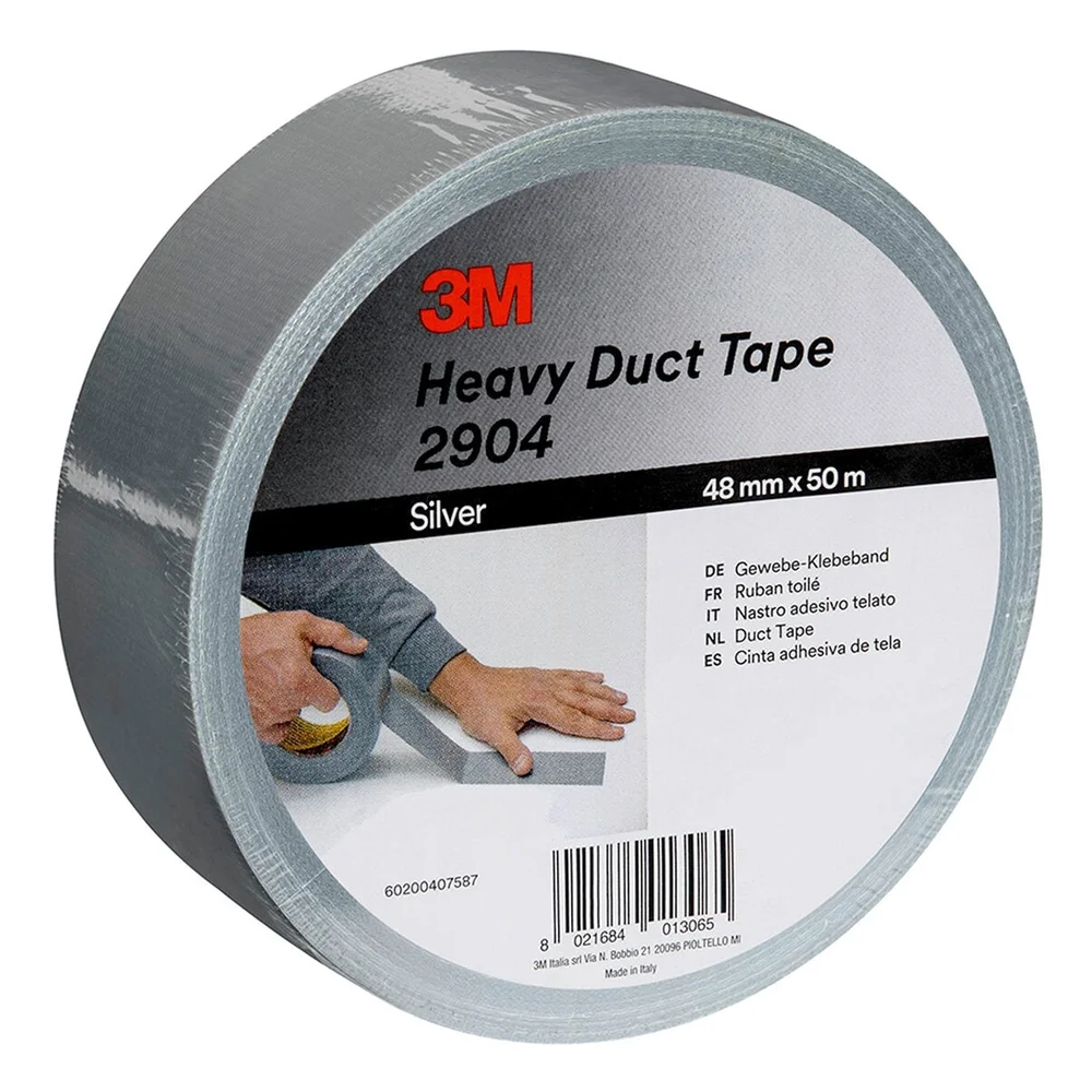 3M Vävtejp 2904, silver, 48 mm x 50 m v:4957949 3M Vävtejp 2904, silver, 48 mm x 50 m v:4957949