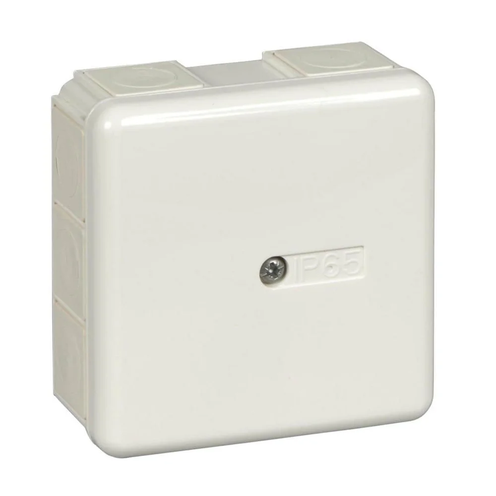 Schneider Electric Koblingsboks, Mureva, U56, skruefastlås, utenpåliggende, uten klemme, UL94-V0, IP55, hvit v:4036508