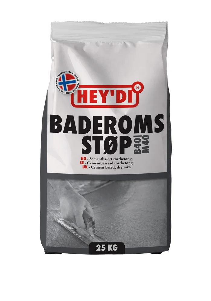 HEYDI BADEROMSSTØP B40M40 25KG STØP v:7632593 HEYDI BADEROMSSTØP B40M40 25KG STØP v:7632593