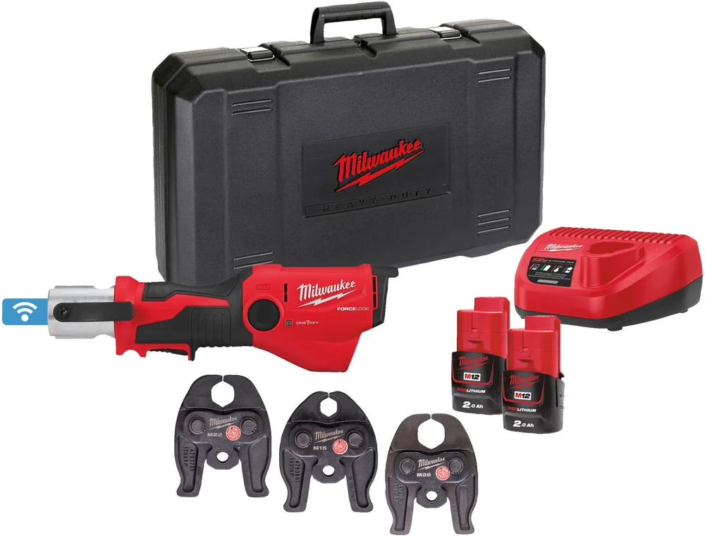 MILWAUKEE PRESSVERKTØY M12 ONEHPT-202C V-SET 2 v:3915246