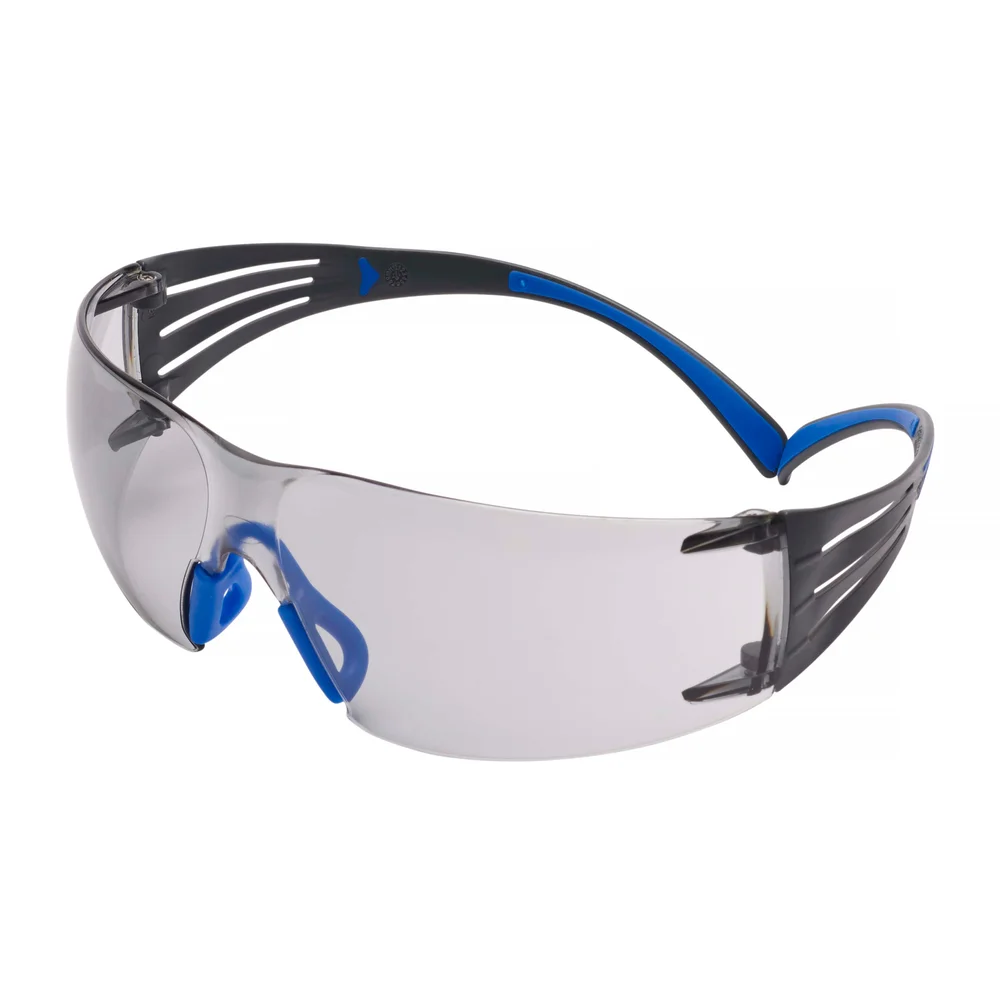 3M Skyddsglasögon SecureFit 400, grå inom-/utomhus-lins med reptålig anti-fog-beläggning, blå/grå båge, SF407SGAF-BLU-EU v:9448812