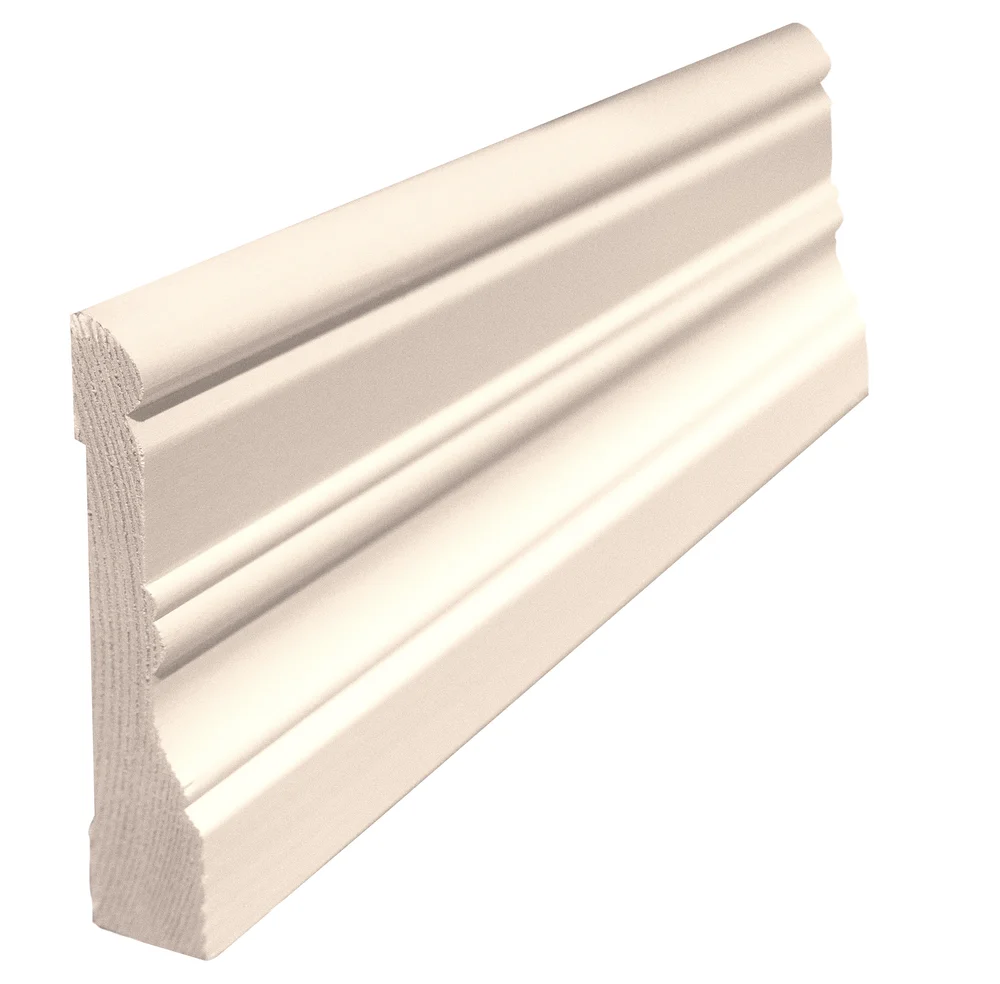 Karmlist furu profilert CW150 hvit bomull S0502-Y 21x95x4400 mm v:8672837