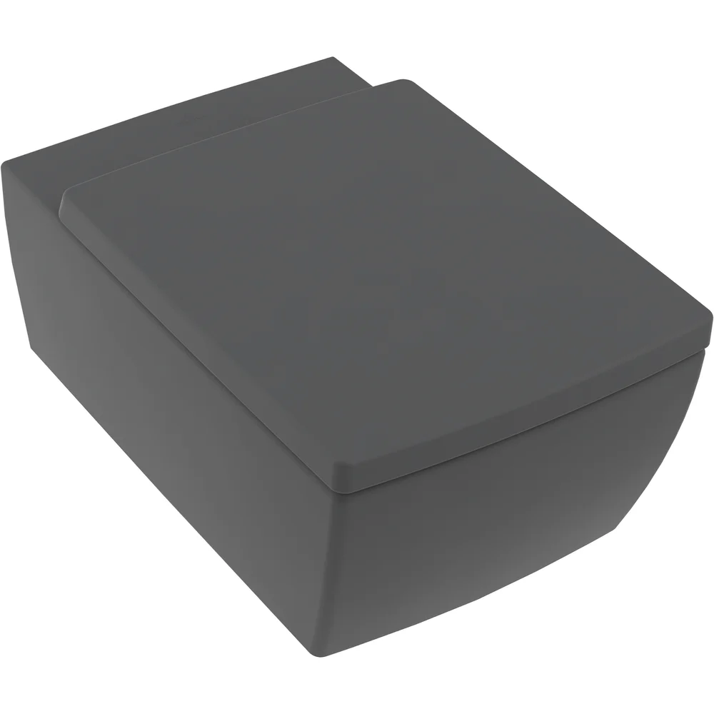 VILLEROY & BOCH MEMENTO 2.0 VEGGSKÅL MED ÅPEN SPYLEKANT GRAPHITE CERAMICPLUS v:7045644