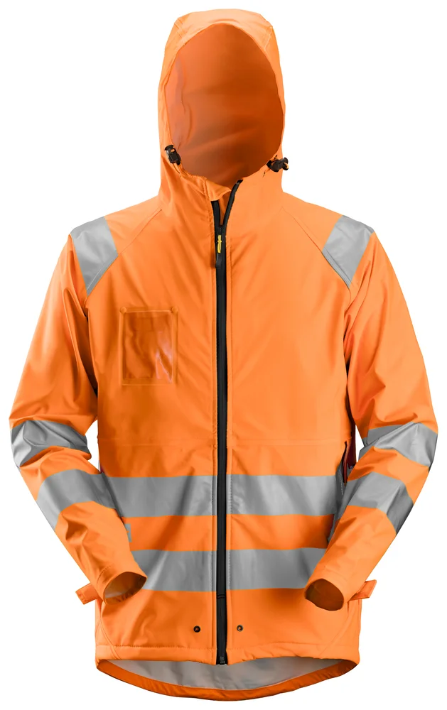 Regnjakke 8233 PU High Vis kl.3 oransje L v:3772748