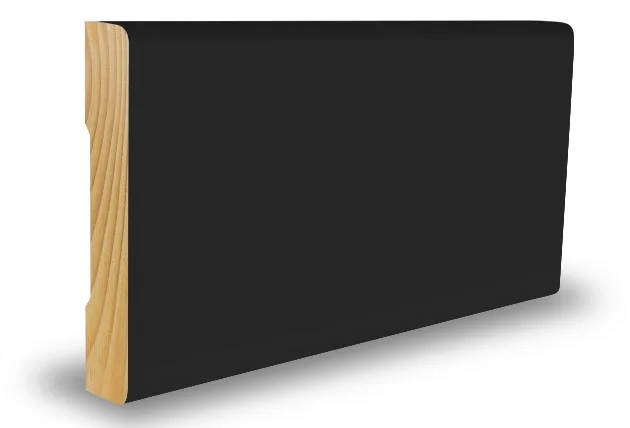 Karmlist furu rundkant dempet sort 12x56x4400 mm v:6509213