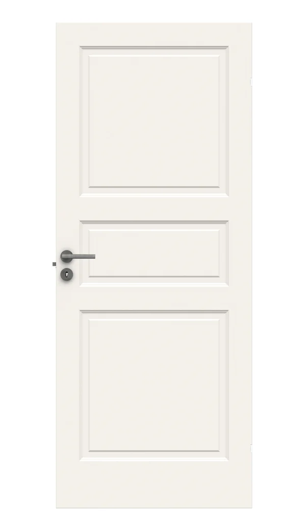 Dør compact 03 8×21 klassisk hvit malt massiv formpresset v:4046255