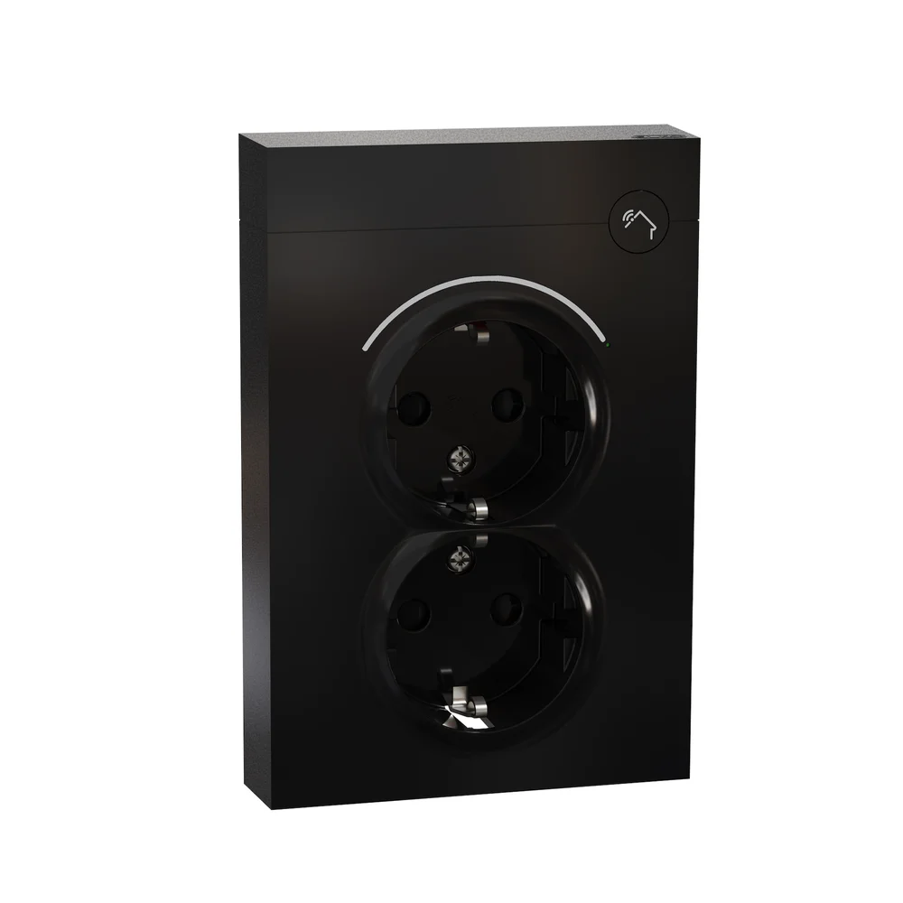 ELKO PLUS SMARTSTIKK DOBBEL 16A INNFELT SORT v:9585246 ELKO PLUS SMARTSTIKK DOBBEL 16A INNFELT SORT v:9585246