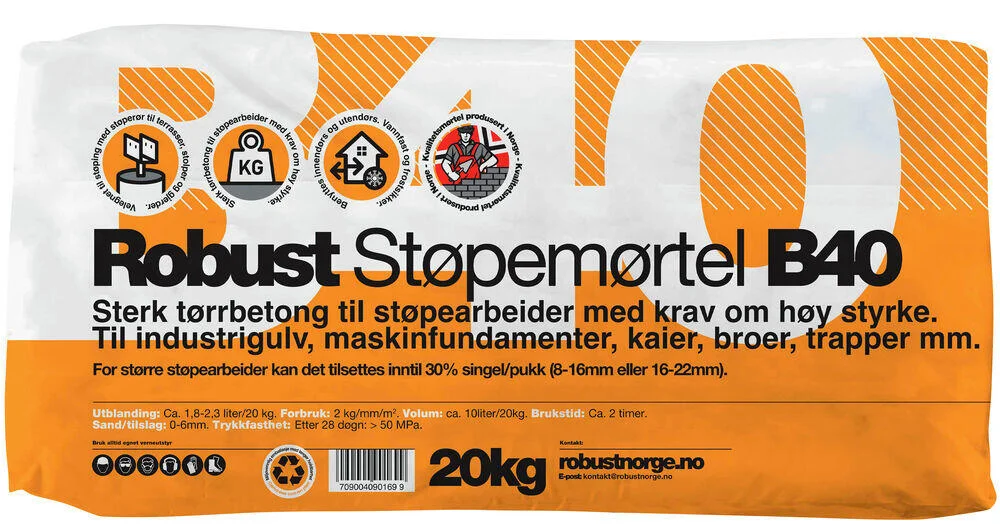 Robust Støpemørtel B40 v:8625746