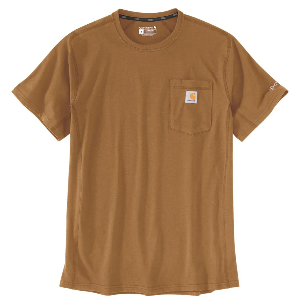 Carhartt T-skjorte Force, brun v:3008793 Carhartt T-skjorte Force, brun v:3008793