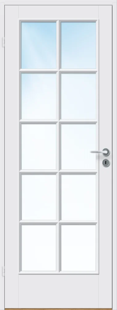Skyvedør 80x210 Kari lett helglass hvit v:4553610