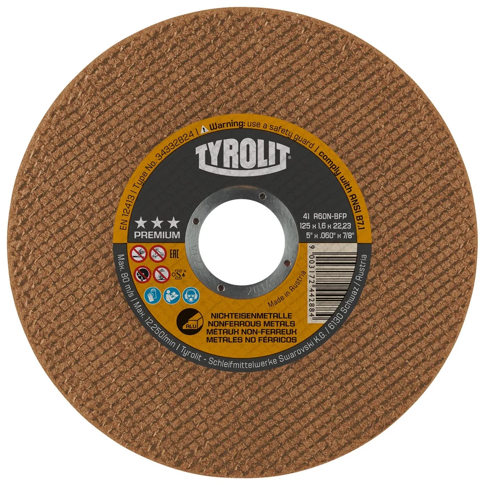TYROLIT KAPPESKIVE PRE 125X1,6 ALU v:3218736 TYROLIT KAPPESKIVE PRE 125X1,6 ALU v:3218736