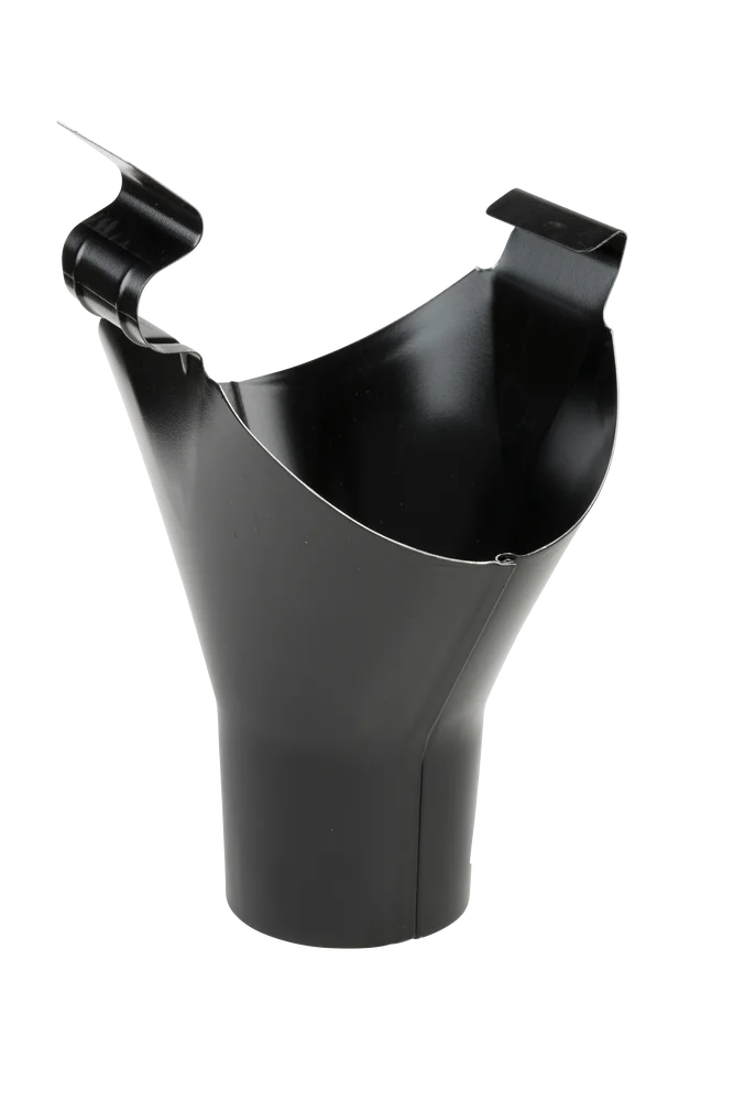Tappestykke stål ø125/75 mm sort | Isola ståltakrenner, presis overgang og 20 års garanti v:7456953