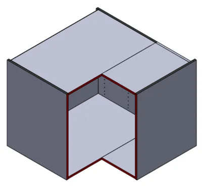 UNDERSKAP HJØRNE 90X90 HVIT MFC v:1662513