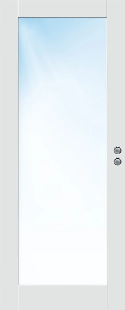 Skyvedør 100x210 Stil 1 med glass hvit v:1451514