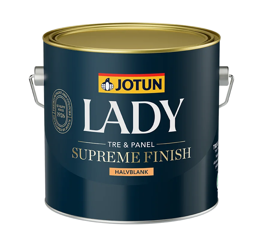 Jotun LADY Supreme Finish halvblank a-base 2,7 l – tre- og panelmaling v:8736289 Jotun LADY Supreme Finish halvblank a-base 2,7 l – tre- og panelmaling v:8736289